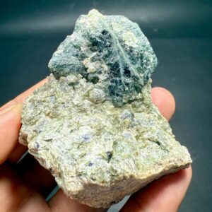 227 Gram Terminated Dravite Tourmaline Crystals Specimen With Sapphire On Mica From Badakhshan Afghanistan