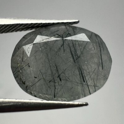 6 Carat Faceted Blue Rutile Quartz Cut Gemstone From Pakistan
