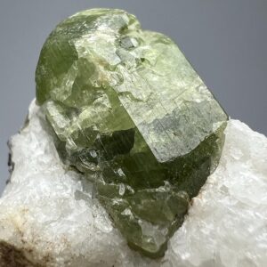 443 Carat Diopside Crystal Specimen With Biotite Mica On Fluorescent Calcite From Badakhshan Afghanistan