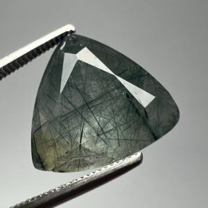 6 Carat Faceted Rutile Quartz Cut Gemstone From Zagi Pakistan